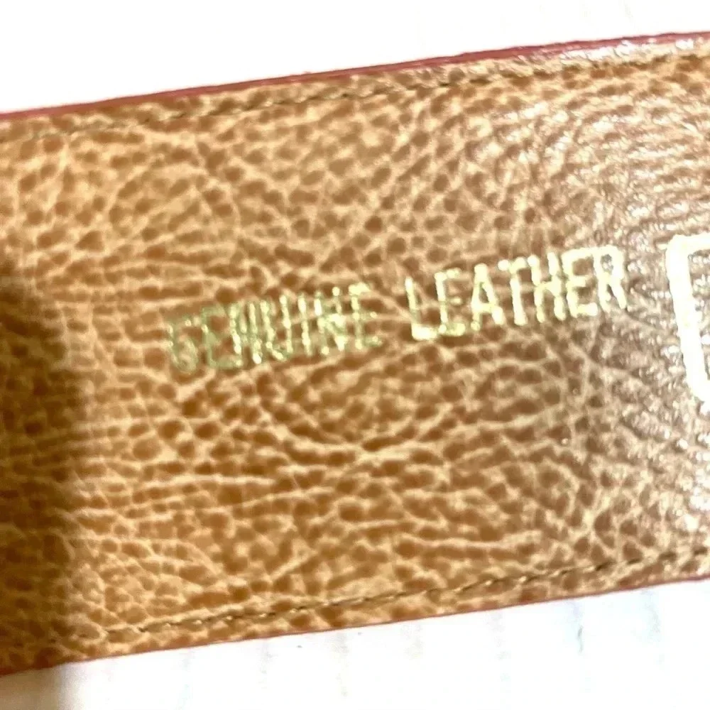 Carlisle pink leather belt size M